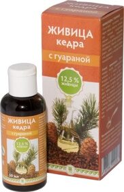 Живица кедра 12,5% с гуараной